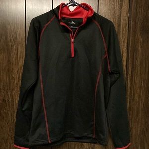 Women’s Weather Company Medium Black With Red Trim Pullover 1/3 Zipper Closure